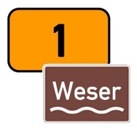 Brücke über die Weser im Zuge der Bundesstraße 1