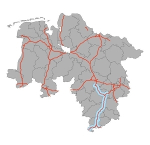 Zuständigkeit des Geschäftsbereichs Gandersheim auf Bundesautobahnen