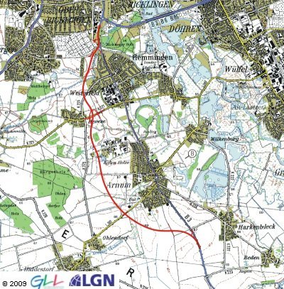 geplante Trassenführung der B3 Neu