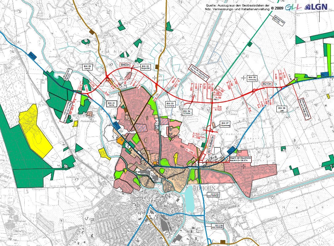 Nordumgehung Nordhorn im Zuge der Bundesstraßen 213 und 403 | Nds