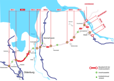 Der 2. Abschnitt der A 20 als Teil des Gesamtprojektes: schematische Darstellung