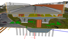 Neubau Brücke Weidetor: Modellschnitt