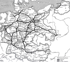 Reichsautobahnen in Deutschland, Stand 1939