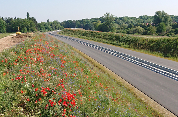 Blick in nördliche Richtung am Übergang Hemmingen-Westerfeld / Wettbergen (Foto: Mai 2020)