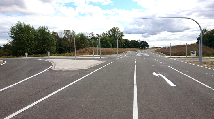 Blick auf die B 3n bei Bau-km 4+150 (Foto: Oktober 2020)