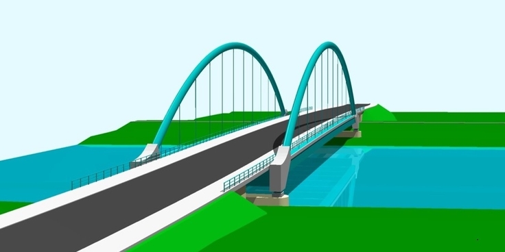 Der geplante Neubau der Ledabrücke bei Leer im Zuge der B 70