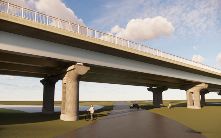 Visualisierung der neuen Talbrücke Oesede