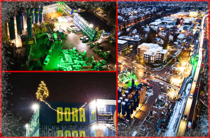 Am 23. Dezember beginnt die Feiertagsruhe auf der Tunnelbaustelle - wir wünschen allen erholsame Feiertage.