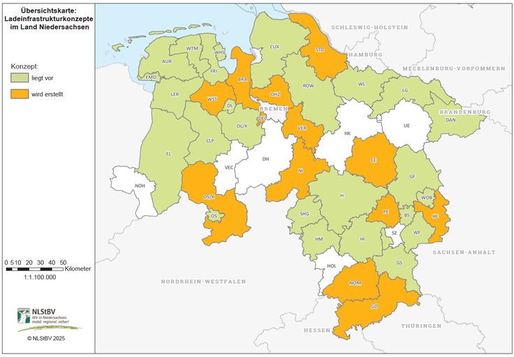 Ladeinfrastrukturkonzepte im Land Niedersachsen