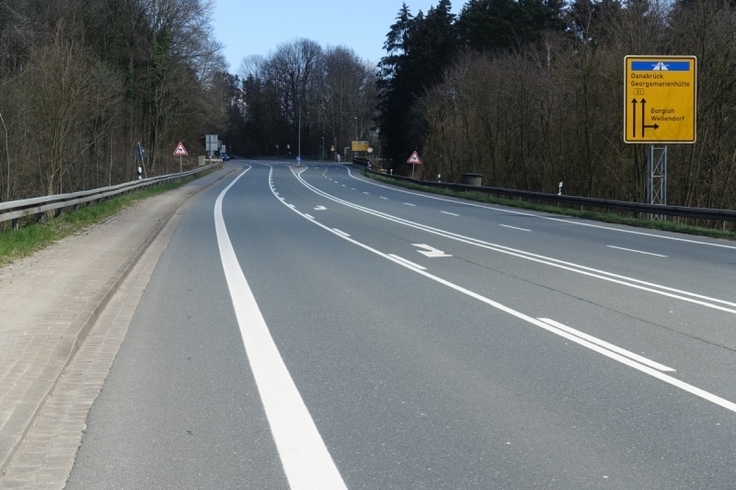 Der neue Radweg wird auch zukünftig auf der westlichen Seite der B 51 sein.