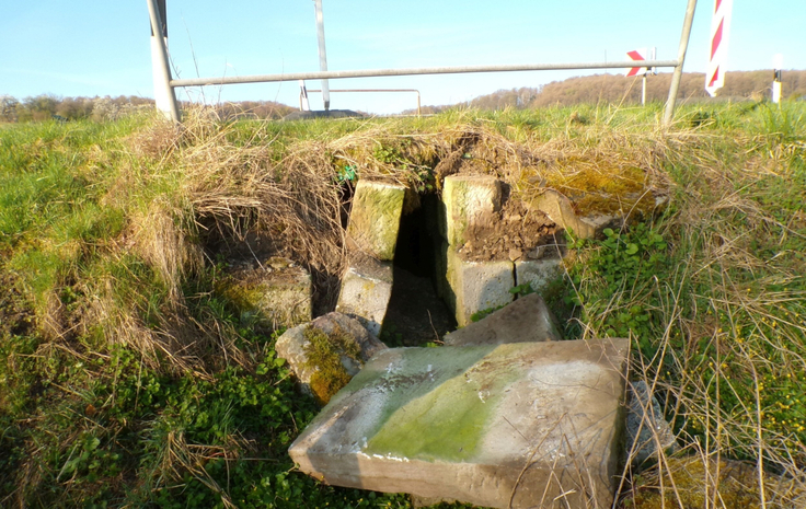 Defekter Durchlass südlich von Atzenhausen