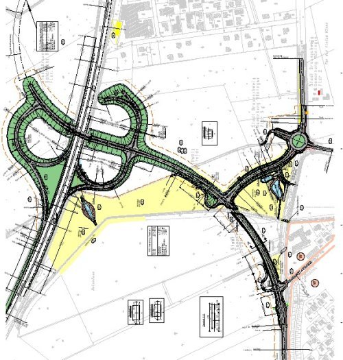 Lageplan der künftigen Anschlussstelle Rüningen-Süd