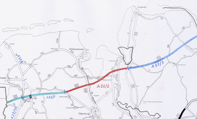 Die ursprüngliche Planung der Küstenautobahn