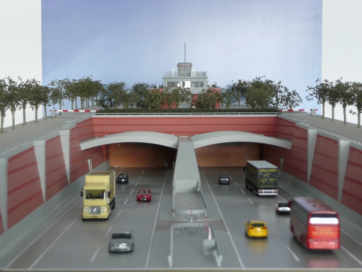 Geplante Gestaltung der Tunneleinfahrt