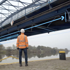 BIM-Prüfer unter der Weserbrücke